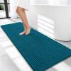 image:imageOLANLY Thick Bathroom Rugs 30x20 Extra Soft Absorbent Chenille Bath Rugs Rubber Backing Machine Wash Dry Bath Mats for Bathroom Floor Tub and Shower Home Decor Accessories GreyPeacock Blue