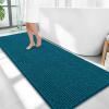 image:imageOLANLY Thick Bathroom Rugs 30x20 Extra Soft Absorbent Chenille Bath Rugs Rubber Backing Machine Wash Dry Bath Mats for Bathroom Floor Tub and Shower Home Decor Accessories GreyPeacock Blue