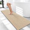 image:imageOLANLY Thick Bathroom Rugs 30x20 Extra Soft Absorbent Chenille Bath Rugs Rubber Backing Machine Wash Dry Bath Mats for Bathroom Floor Tub and Shower Home Decor Accessories GreyBeige