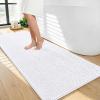 image:imageOLANLY Thick Bathroom Rugs 30x20 Extra Soft Absorbent Chenille Bath Rugs Rubber Backing Machine Wash Dry Bath Mats for Bathroom Floor Tub and Shower Home Decor Accessories GreyWhite
