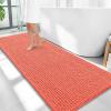 image:imageOLANLY Thick Bathroom Rugs 30x20 Extra Soft Absorbent Chenille Bath Rugs Rubber Backing Machine Wash Dry Bath Mats for Bathroom Floor Tub and Shower Home Decor Accessories GreyCoral