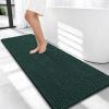 image:imageOLANLY Thick Bathroom Rugs 30x20 Extra Soft Absorbent Chenille Bath Rugs Rubber Backing Machine Wash Dry Bath Mats for Bathroom Floor Tub and Shower Home Decor Accessories GreyBlackish Green