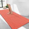 image:imageOLANLY Thick Bathroom Rugs 30x20 Extra Soft Absorbent Chenille Bath Rugs Rubber Backing Machine Wash Dry Bath Mats for Bathroom Floor Tub and Shower Home Decor Accessories GreyCoral