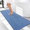 image:imageOLANLY Thick Bathroom Rugs 30x20 Extra Soft Absorbent Chenille Bath Rugs Rubber Backing Machine Wash Dry Bath Mats for Bathroom Floor Tub and Shower Home Decor Accessories GreyCornflower Blue