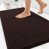 image:imageOLANLY Thick Bathroom Rugs 30x20 Extra Soft Absorbent Chenille Bath Rugs Rubber Backing Machine Wash Dry Bath Mats for Bathroom Floor Tub and Shower Home Decor Accessories GreyBrown