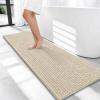 image:imageOLANLY Thick Bathroom Rugs 30x20 Extra Soft Absorbent Chenille Bath Rugs Rubber Backing Machine Wash Dry Bath Mats for Bathroom Floor Tub and Shower Home Decor Accessories GreySand