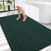 image:imageOLANLY Thick Bathroom Rugs 30x20 Extra Soft Absorbent Chenille Bath Rugs Rubber Backing Machine Wash Dry Bath Mats for Bathroom Floor Tub and Shower Home Decor Accessories GreyBlackish Green