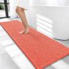 image:imageOLANLY Thick Bathroom Rugs 30x20 Extra Soft Absorbent Chenille Bath Rugs Rubber Backing Machine Wash Dry Bath Mats for Bathroom Floor Tub and Shower Home Decor Accessories GreyCoral