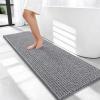 image:imageOLANLY Thick Bathroom Rugs 30x20 Extra Soft Absorbent Chenille Bath Rugs Rubber Backing Machine Wash Dry Bath Mats for Bathroom Floor Tub and Shower Home Decor Accessories GreyGrey