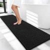 image:imageOLANLY Thick Bathroom Rugs 30x20 Extra Soft Absorbent Chenille Bath Rugs Rubber Backing Machine Wash Dry Bath Mats for Bathroom Floor Tub and Shower Home Decor Accessories GreyBlack