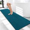image:imageOLANLY Thick Bathroom Rugs 30x20 Extra Soft Absorbent Chenille Bath Rugs Rubber Backing Machine Wash Dry Bath Mats for Bathroom Floor Tub and Shower Home Decor Accessories GreyPeacock Blue