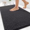 image:imageOLANLY Thick Bathroom Rugs 30x20 Extra Soft Absorbent Chenille Bath Rugs Rubber Backing Machine Wash Dry Bath Mats for Bathroom Floor Tub and Shower Home Decor Accessories GreyDark Grey