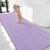 image:imageOLANLY Thick Bathroom Rugs 30x20 Extra Soft Absorbent Chenille Bath Rugs Rubber Backing Machine Wash Dry Bath Mats for Bathroom Floor Tub and Shower Home Decor Accessories GreyLavender