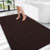image:imageOLANLY Thick Bathroom Rugs 30x20 Extra Soft Absorbent Chenille Bath Rugs Rubber Backing Machine Wash Dry Bath Mats for Bathroom Floor Tub and Shower Home Decor Accessories GreyBrown