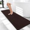 image:imageOLANLY Thick Bathroom Rugs 30x20 Extra Soft Absorbent Chenille Bath Rugs Rubber Backing Machine Wash Dry Bath Mats for Bathroom Floor Tub and Shower Home Decor Accessories GreyBrown