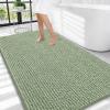 image:imageOLANLY Thick Bathroom Rugs 30x20 Extra Soft Absorbent Chenille Bath Rugs Rubber Backing Machine Wash Dry Bath Mats for Bathroom Floor Tub and Shower Home Decor Accessories GreySage Green