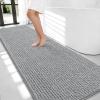 image:imageOLANLY Thick Bathroom Rugs 30x20 Extra Soft Absorbent Chenille Bath Rugs Rubber Backing Machine Wash Dry Bath Mats for Bathroom Floor Tub and Shower Home Decor Accessories GreyLight Grey