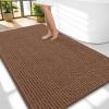 image:imageOLANLY Thick Bathroom Rugs 30x20 Extra Soft Absorbent Chenille Bath Rugs Rubber Backing Machine Wash Dry Bath Mats for Bathroom Floor Tub and Shower Home Decor Accessories GreyMocha
