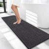 image:imageOLANLY Thick Bathroom Rugs 30x20 Extra Soft Absorbent Chenille Bath Rugs Rubber Backing Machine Wash Dry Bath Mats for Bathroom Floor Tub and Shower Home Decor Accessories GreyDark Grey