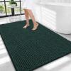 image:imageOLANLY Thick Bathroom Rugs 30x20 Extra Soft Absorbent Chenille Bath Rugs Rubber Backing Machine Wash Dry Bath Mats for Bathroom Floor Tub and Shower Home Decor Accessories GreyBlackish Green