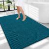 image:imageOLANLY Thick Bathroom Rugs 30x20 Extra Soft Absorbent Chenille Bath Rugs Rubber Backing Machine Wash Dry Bath Mats for Bathroom Floor Tub and Shower Home Decor Accessories GreyPeacock Blue