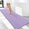 image:imageOLANLY Thick Bathroom Rugs 30x20 Extra Soft Absorbent Chenille Bath Rugs Rubber Backing Machine Wash Dry Bath Mats for Bathroom Floor Tub and Shower Home Decor Accessories GreyLavender