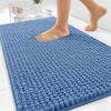image:imageOLANLY Thick Bathroom Rugs 30x20 Extra Soft Absorbent Chenille Bath Rugs Rubber Backing Machine Wash Dry Bath Mats for Bathroom Floor Tub and Shower Home Decor Accessories GreyCornflower Blue