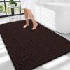 image:imageOLANLY Thick Bathroom Rugs 30x20 Extra Soft Absorbent Chenille Bath Rugs Rubber Backing Machine Wash Dry Bath Mats for Bathroom Floor Tub and Shower Home Decor Accessories GreyBrown