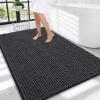 image:imageOLANLY Thick Bathroom Rugs 30x20 Extra Soft Absorbent Chenille Bath Rugs Rubber Backing Machine Wash Dry Bath Mats for Bathroom Floor Tub and Shower Home Decor Accessories GreyDark Grey
