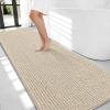image:imageOLANLY Thick Bathroom Rugs 30x20 Extra Soft Absorbent Chenille Bath Rugs Rubber Backing Machine Wash Dry Bath Mats for Bathroom Floor Tub and Shower Home Decor Accessories GreySand