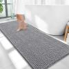 image:imageOLANLY Thick Bathroom Rugs 30x20 Extra Soft Absorbent Chenille Bath Rugs Rubber Backing Machine Wash Dry Bath Mats for Bathroom Floor Tub and Shower Home Decor Accessories GreyGrey