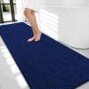 image:imageOLANLY Thick Bathroom Rugs 30x20 Extra Soft Absorbent Chenille Bath Rugs Rubber Backing Machine Wash Dry Bath Mats for Bathroom Floor Tub and Shower Home Decor Accessories GreyNavy