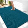 image:imageOLANLY Thick Bathroom Rugs 30x20 Extra Soft Absorbent Chenille Bath Rugs Rubber Backing Machine Wash Dry Bath Mats for Bathroom Floor Tub and Shower Home Decor Accessories GreyPeacock Blue