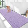 image:imageOLANLY Thick Bathroom Rugs 30x20 Extra Soft Absorbent Chenille Bath Rugs Rubber Backing Machine Wash Dry Bath Mats for Bathroom Floor Tub and Shower Home Decor Accessories GreyLavender