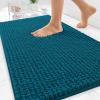 image:imageOLANLY Thick Bathroom Rugs 30x20 Extra Soft Absorbent Chenille Bath Rugs Rubber Backing Machine Wash Dry Bath Mats for Bathroom Floor Tub and Shower Home Decor Accessories GreyPeacock Blue