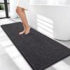 image:imageOLANLY Thick Bathroom Rugs 30x20 Extra Soft Absorbent Chenille Bath Rugs Rubber Backing Machine Wash Dry Bath Mats for Bathroom Floor Tub and Shower Home Decor Accessories GreyDark Grey