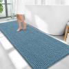 image:imageOLANLY Thick Bathroom Rugs 30x20 Extra Soft Absorbent Chenille Bath Rugs Rubber Backing Machine Wash Dry Bath Mats for Bathroom Floor Tub and Shower Home Decor Accessories GreyAiry Blue