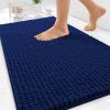 image:imageOLANLY Thick Bathroom Rugs 30x20 Extra Soft Absorbent Chenille Bath Rugs Rubber Backing Machine Wash Dry Bath Mats for Bathroom Floor Tub and Shower Home Decor Accessories GreyNavy