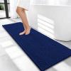 image:imageOLANLY Thick Bathroom Rugs 30x20 Extra Soft Absorbent Chenille Bath Rugs Rubber Backing Machine Wash Dry Bath Mats for Bathroom Floor Tub and Shower Home Decor Accessories GreyNavy