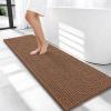 image:imageOLANLY Thick Bathroom Rugs 30x20 Extra Soft Absorbent Chenille Bath Rugs Rubber Backing Machine Wash Dry Bath Mats for Bathroom Floor Tub and Shower Home Decor Accessories GreyMocha