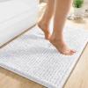 image:imageOLANLY Thick Bathroom Rugs 30x20 Extra Soft Absorbent Chenille Bath Rugs Rubber Backing Machine Wash Dry Bath Mats for Bathroom Floor Tub and Shower Home Decor Accessories GreyWhite