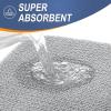 image:imageOLANLY Bathroom Rugs Sets 2 Piece Soft Absorbent Memory Foam Bath Rug Set NonSlip Quick Dry Machine Washable Bath Mats for Bathroom Home Decor Accessories 30x2024x16 GreyLight Grey