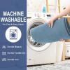 image:imageOLANLY Bathroom Rugs Sets 2 Piece Soft Absorbent Memory Foam Bath Rug Set NonSlip Quick Dry Machine Washable Bath Mats for Bathroom Home Decor Accessories 30x2024x16 GreyAiry Blue