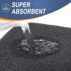 image:imageOLANLY Bathroom Rugs Sets 2 Piece Soft Absorbent Memory Foam Bath Rug Set NonSlip Quick Dry Machine Washable Bath Mats for Bathroom Home Decor Accessories 30x2024x16 GreyDark Grey
