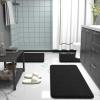 image:imageOLANLY Bathroom Rugs Sets 2 Piece Soft Absorbent Memory Foam Bath Rug Set NonSlip Quick Dry Machine Washable Bath Mats for Bathroom Home Decor Accessories 30x2024x16 GreyBlack
