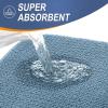 image:imageOLANLY Bathroom Rugs Sets 2 Piece Soft Absorbent Memory Foam Bath Rug Set NonSlip Quick Dry Machine Washable Bath Mats for Bathroom Home Decor Accessories 30x2024x16 GreyAiry Blue