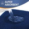 image:imageOLANLY Bathroom Rugs Sets 2 Piece Soft Absorbent Memory Foam Bath Rug Set NonSlip Quick Dry Machine Washable Bath Mats for Bathroom Home Decor Accessories 30x2024x16 GreyNavy