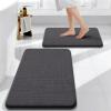 image:imageOLANLY Bathroom Rugs Sets 2 Piece Soft Absorbent Memory Foam Bath Rug Set NonSlip Quick Dry Machine Washable Bath Mats for Bathroom Home Decor Accessories 30x2024x16 GreyDark Grey