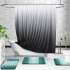 image:imageOLANLY Bathroom Rugs Sets 4 Piece Soft Microfiber Absorbent Bath Mat UShaped Contour Toilet Mat and Toilet Lid Cover Quick Dry Machine Washable Toilet Cover and Rug Set for Bathroom GreyBlackish Green