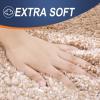 image:imageOLANLY Bathroom Rugs Sets 4 Piece Soft Microfiber Absorbent Bath Mat UShaped Contour Toilet Mat and Toilet Lid Cover Quick Dry Machine Washable Toilet Cover and Rug Set for Bathroom GreyBeige